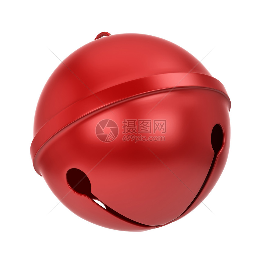 JinggleBell3d插图在白色背景上孤立绞刑闪亮的领域图片