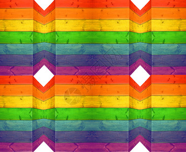 未来派房间多彩姿的装饰板彩虹多姿的装饰色木板制的背景图片