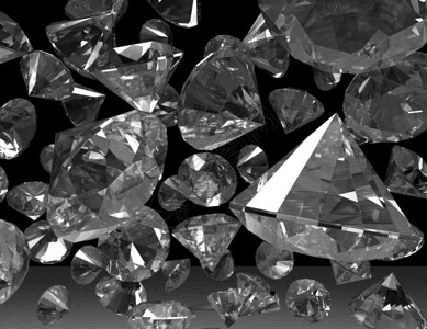 钻石雨钻石数字可视化闪发光矿物的背景