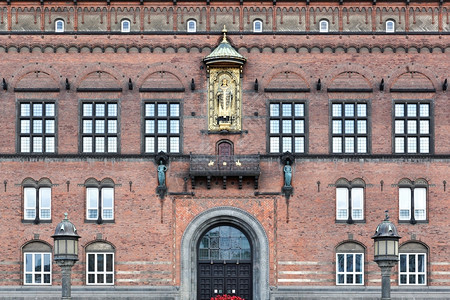 丹麦哥本哈根市政厅哥本哈根正方形户外欧洲图片
