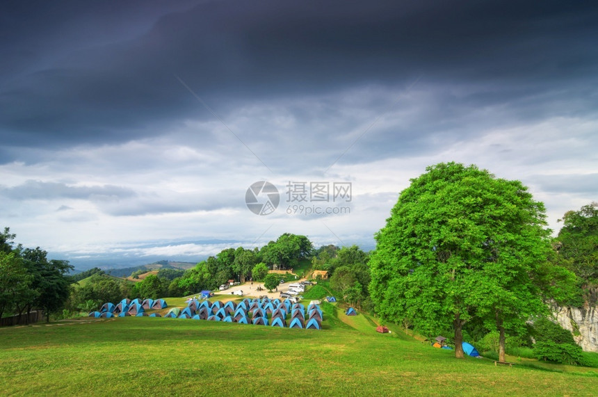 楠薄雾DoiSamerDao的景观SiNanNationalParkNaNoiNanPark场地图片