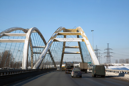 交通户外商业现代高速公路桥通过汽车窗口浏览图片