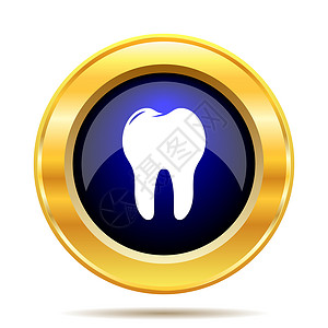 牙医图标横幅人类白色背景上的牙名图标互联网按钮医院设计图片