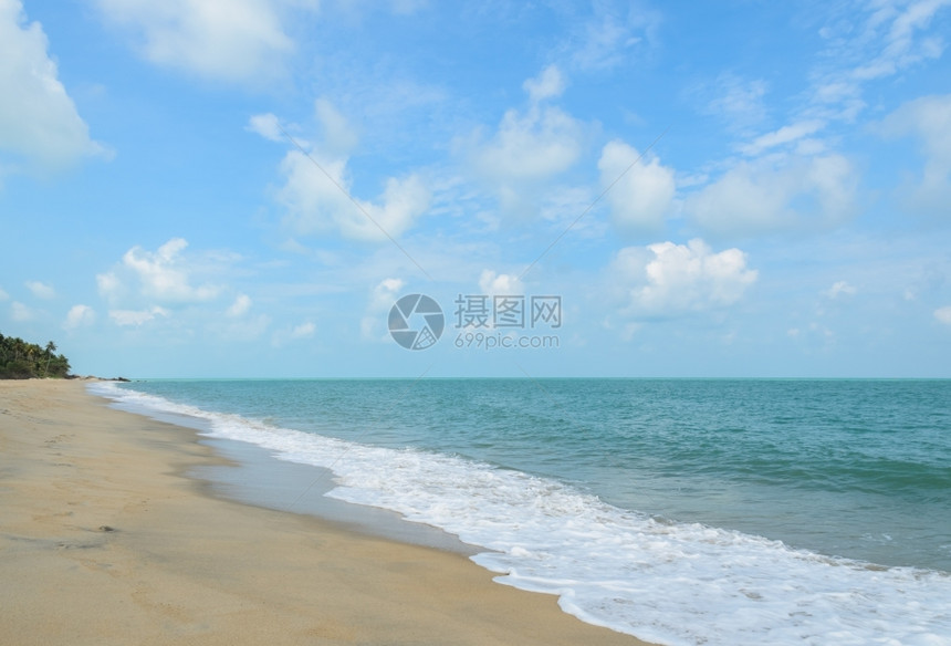 海滩夏天山泰国NakhonSiThammarat热带海滨图片