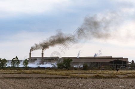 气候烟囱产生的黑和工业废旧物造成的空气污染变暖植物图片