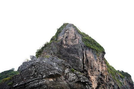 爬坡道美丽的旅游白背景山悬崖岩泰国菲斐岛图片