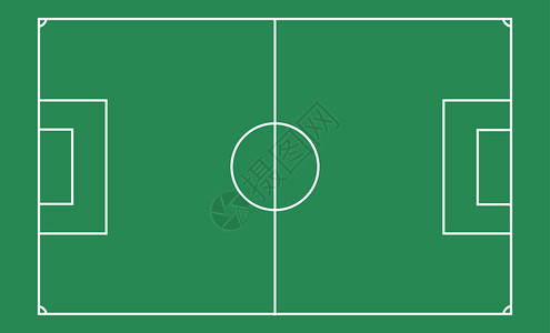 白色的绿配有足球游戏策略的平绿野矢量插图画图片