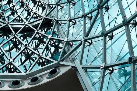 曼谷反射现代玻璃建筑结构详细图象SM现代的图片