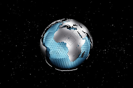 欧洲大陆最西端金子使成为沟通属世界行星地球背景3d渲染金属世界行星地球背景设计图片