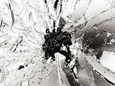 黑色3D插图显示的碎或玻璃片抽象的透明分裂背景图片