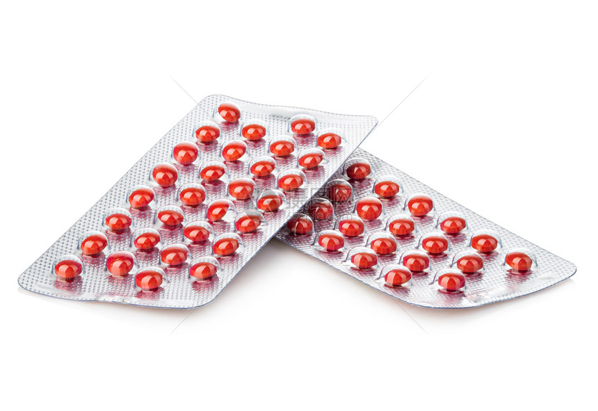 两盒红色药片图片