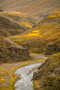 冰岛美丽的风景冰岛自然观著名的旅游景点和水流动的客背景图片