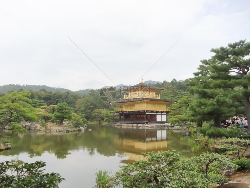 古老的日本九角寺庙花园京都图片