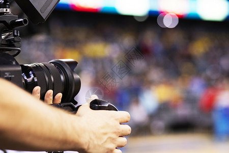 播送专业摄影记者录体育赛事居住游戏背景图片