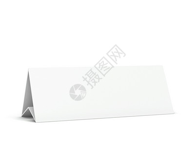 冷饮桌卡天命令白色背景上孤立的空白桌卡模型3d插图传单设计图片