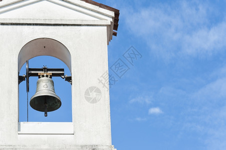 小钟塔乡村教堂一号的钟声世亚得里海墙图片