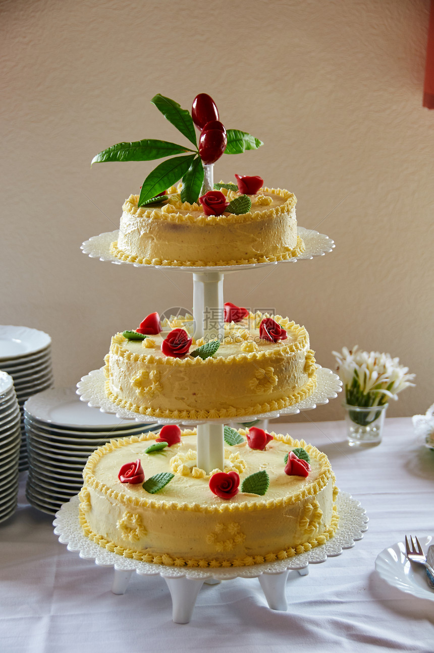 传统婚礼蛋糕甜点图片