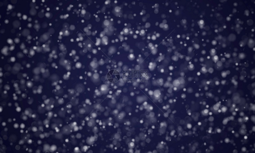 夜晚魔法仙女蓝色梯度背景上的抽象灰色白闪光粒子图片
