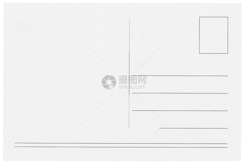 高分辨率孤立的空白明信片一致的邮资图片