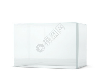 商业空玻璃显示3d插图以白色背景隔开窗户展示图片