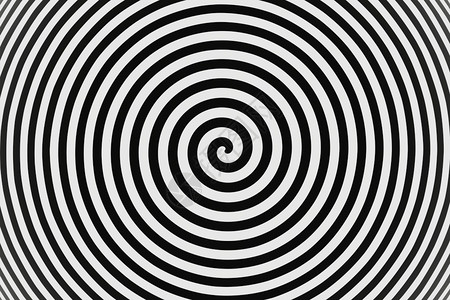 迷幻的圆形Hypnos圆黑白背景的三维翻转3D催眠图片