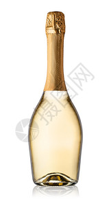 食物饮料一瓶白色香槟在背景上孤立的白香槟一瓶色垂直的图片
