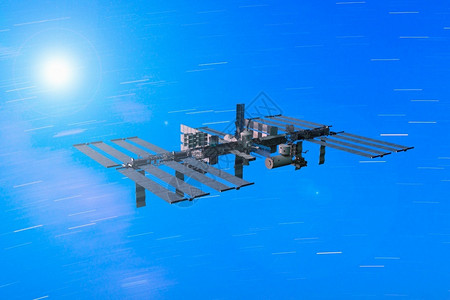 低轨卫星3D在轨国际空间站的3D交接移动远征工艺设计图片