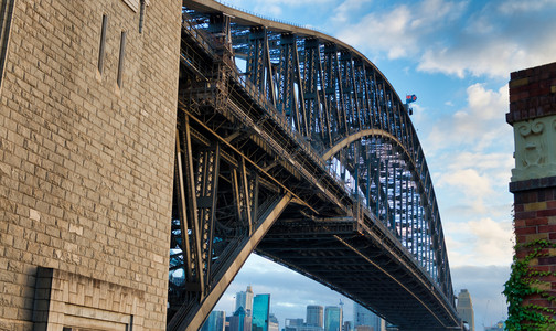 澳大利亚人历史日落悉尼港桥澳大利亚城市标志图片