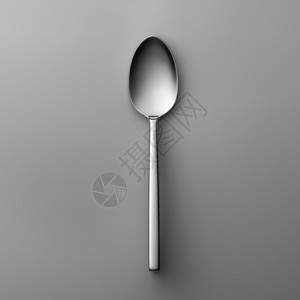 餐具黑色背景上的勺子单身用餐图片