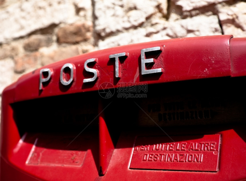 盒子传统的肮脏红后箱式意大利邮邮政箱OldItaly系列图片