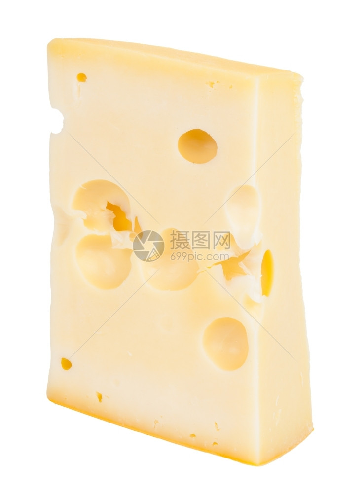瑞士牛奶洞孤立的酪块图片