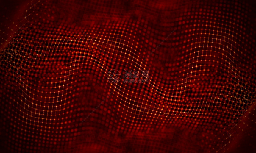 插图摘要黑色几何背景连接结构科学背景未来技术HUD元素连接点和线大数据和商业抽象红色几何背景连接结构科学背景未来技术HUD图片