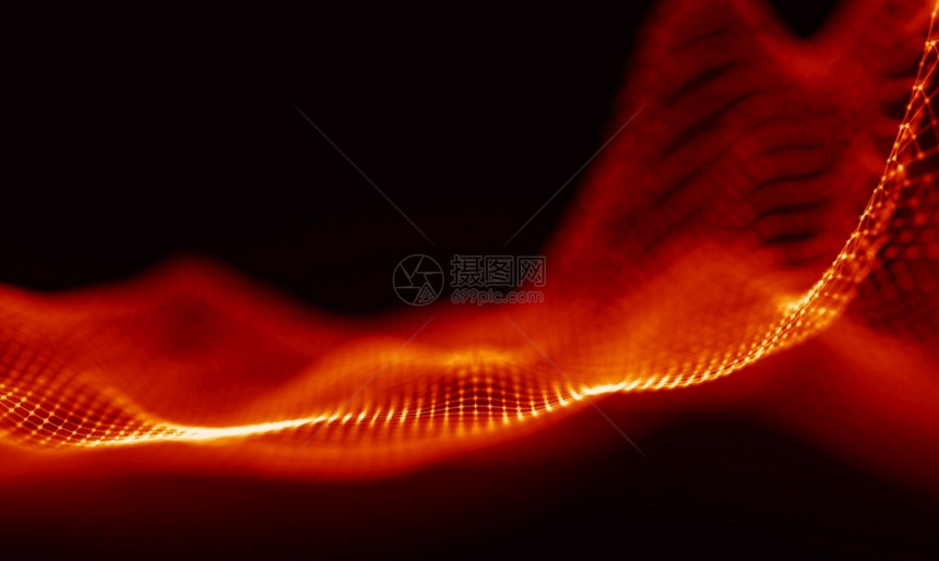 红色的数字摘要黑色几何背景连接结构科学背景未来技术HUD元素连接点和线大数据和商业抽象红色几何背景连接结构科学背景未来技术图片