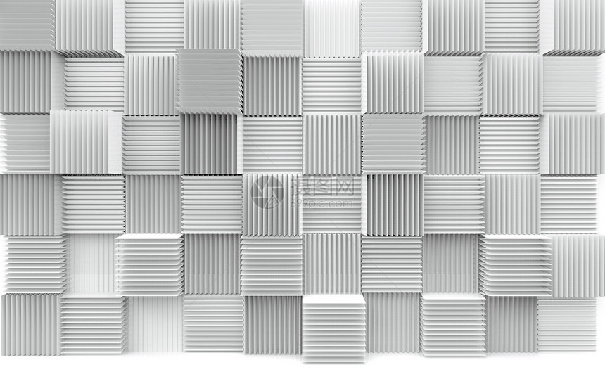 干净的3d抽象奢侈艺术图案白色立方体框壁背景盒子白色的图片