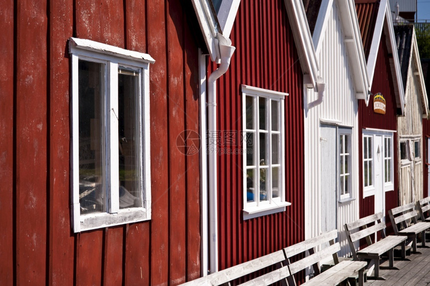 瑞典阿斯托尔码头蓝色的斯堪纳维亚语图片