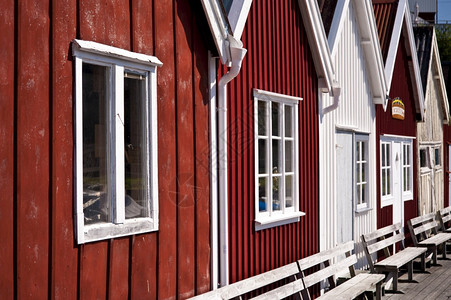 瑞典阿斯托尔码头蓝色的斯堪纳维亚语图片