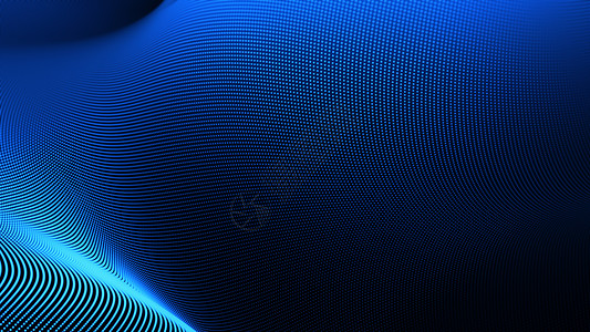 联系圆圈电脑蓝色数字粒子波网络空间抽象背景的蓝色数字粒子波流背景图片