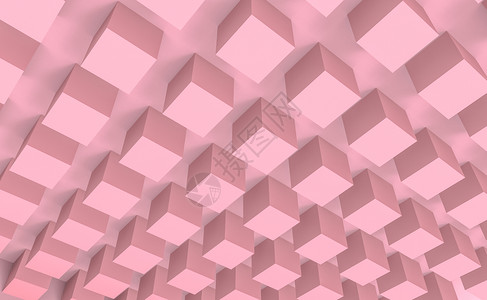 横幅插图质地3d以天花板设计背景为基础制作甜糊粉色立方体堆叠图片
