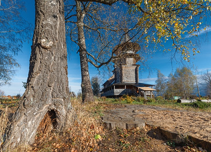 木制的纪念教堂高清图片
