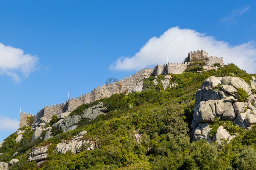 地标纪念碑建造葡萄牙辛特拉的古老摩尔人城堡图片