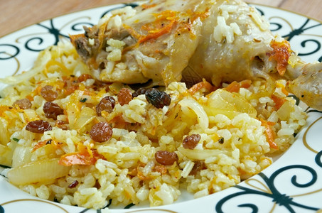 厨房乌兹别克语传统的鸡肉炒阿塞拜疆烹饪菜碟阿塞拜然图片