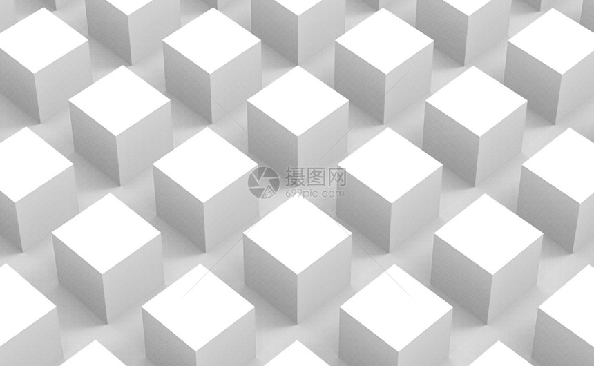 3d对现代抽象白色方形立体框条壁设计背景的3d投影视图艺术未来派现代的图片