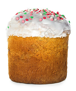 白背景上孤立的复活节蛋糕庆典糖果白色的图片