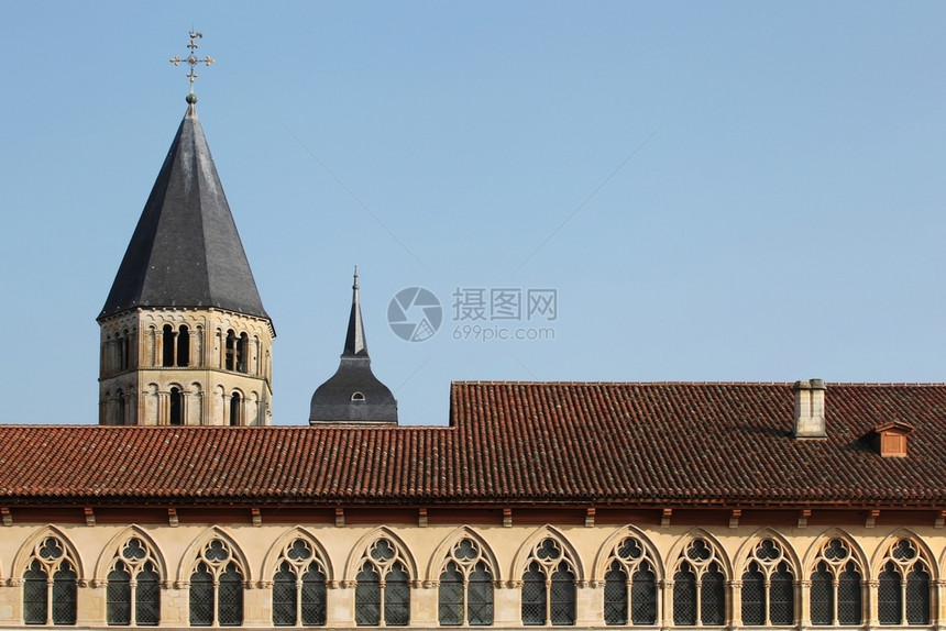 勃艮第法国伯根迪的克莱尼修道院城市的历史图片