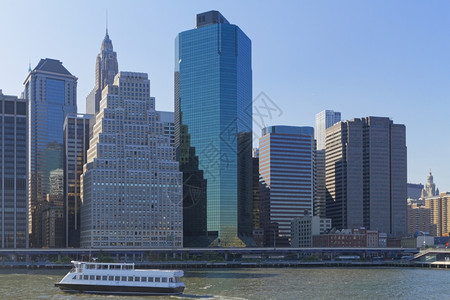 美国天际线著名的纽约市天线和街头观景图片