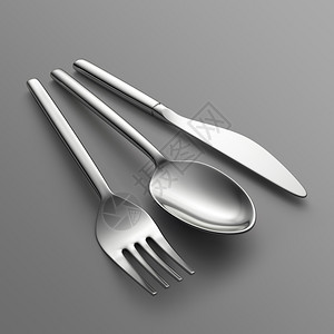 银勺子刀叉勺服务演播室拍摄刀叉勺银器吃国内的设计图片