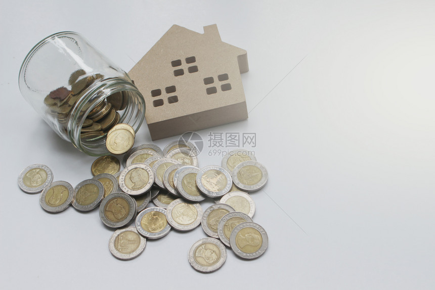 亚洲人租赁抵押贷款和用于复制空间概念的泰国地产汇票财富铢图片