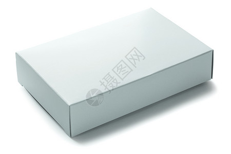 工艺灰色的白背景上孤立空白纸框盒子图片