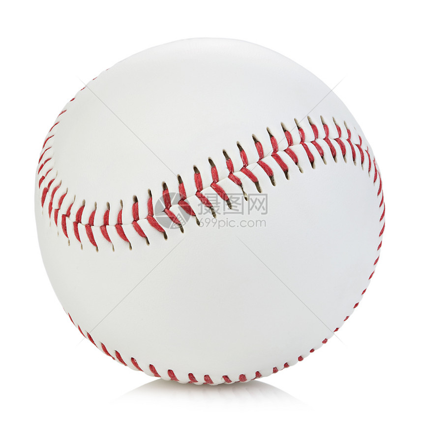 扔运动白背景的棒球特写重大的图片
