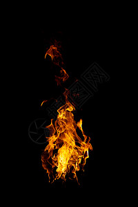 活力刻录机真实的火焰正在燃烧黑色背景上燃起图片